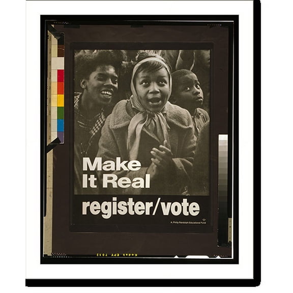 Historic Print, Make it real : register/vote - 2, 18" x 24"