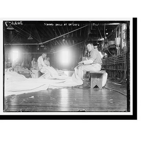 Historic Print, Making sails at Ratsey's, 16" x 20"