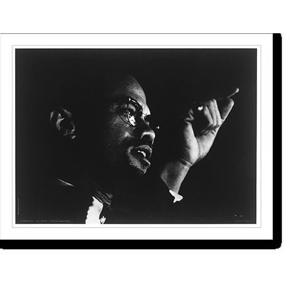 Historic Print, [Malcolm X, head-and-shoulders portrait, facing right].SNCC photo, Francis Mitchell., 18" x 24"