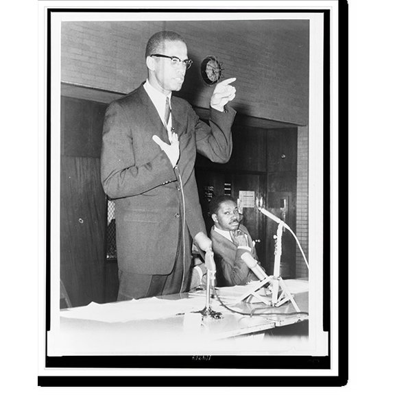 Historic Print, Malcolm X supports boycott, 18" x 24"