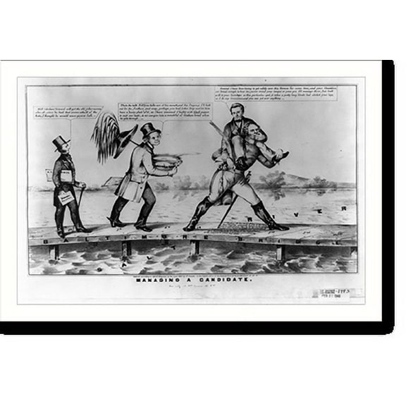 Historic Print, Managing a candidate, 16" x 20"