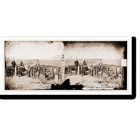 Historic Print, Manassas Virginia. Fortifications, 18" x 24"