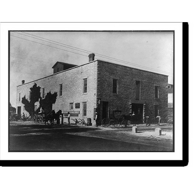 Historic Print, Manhattan, Kansas Implement warehouse of the E.B