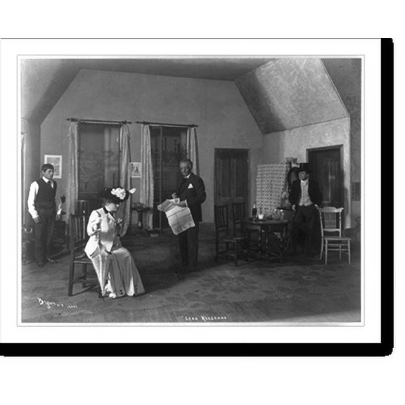 Historic Print, Manhattan Theatre. Mrs. Fiske and the Manhattan Co. Presenting a new play. entitled Leah Kleschna - 3, 16" x 20"