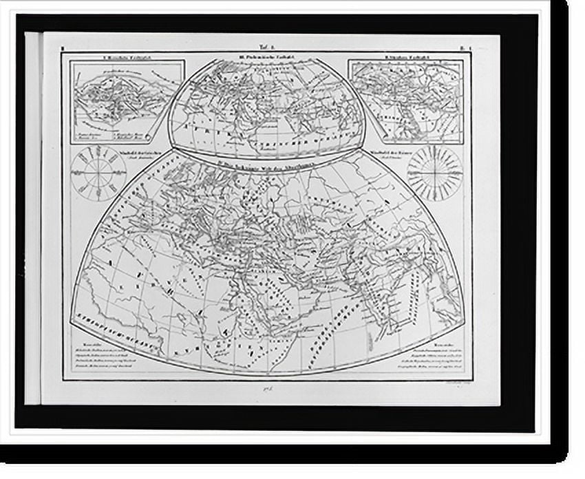 Historic Print, [Maps of the world].J.L. v. Bachr' sculpt., 18