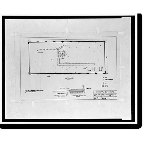 Historic Print, March Air Force Base, Strategic Air Command, Combat Operations Center, 5220 Riverside Drive, Moreno Valley, Riverside County, CA - 5, 18" x 24"