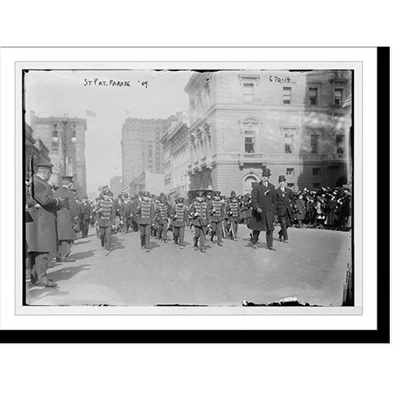 Historic Print, Marchers, St.Patrick Parade, New York, 16" x 20"
