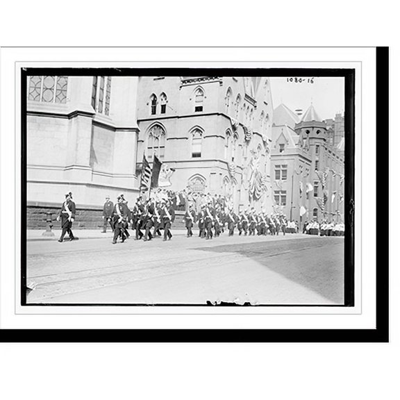 Historic Print, Marchers in parade, New York, 16" x 20"
