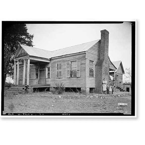 Historic Print, Mardis House, U.S. Highway 231, Talladega vicinity, Talladega County, AL, 18" x 24"