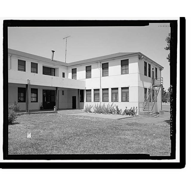 Historic Print, Mare Island Naval Shipyard, Guard House & Barracks, Railroad Avenue near