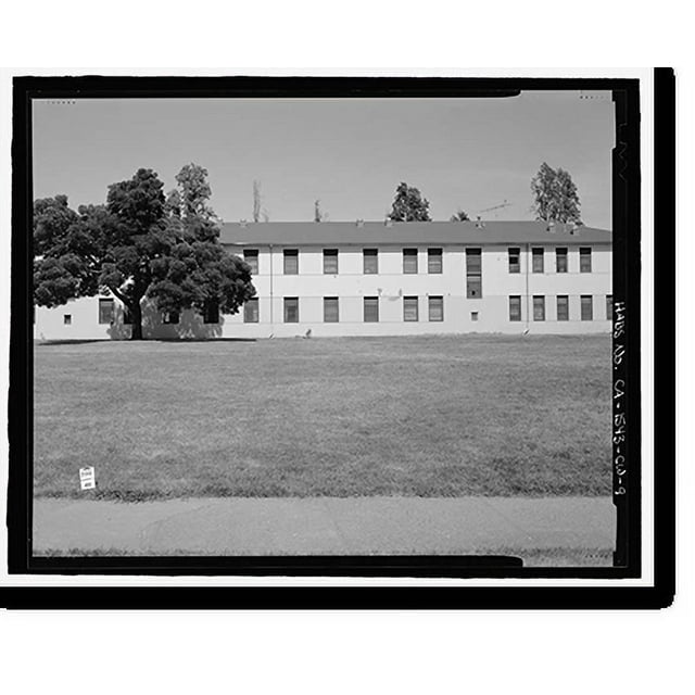Historic Print, Mare Island Naval Shipyard, Guard House & Barracks, Railroad Avenue near