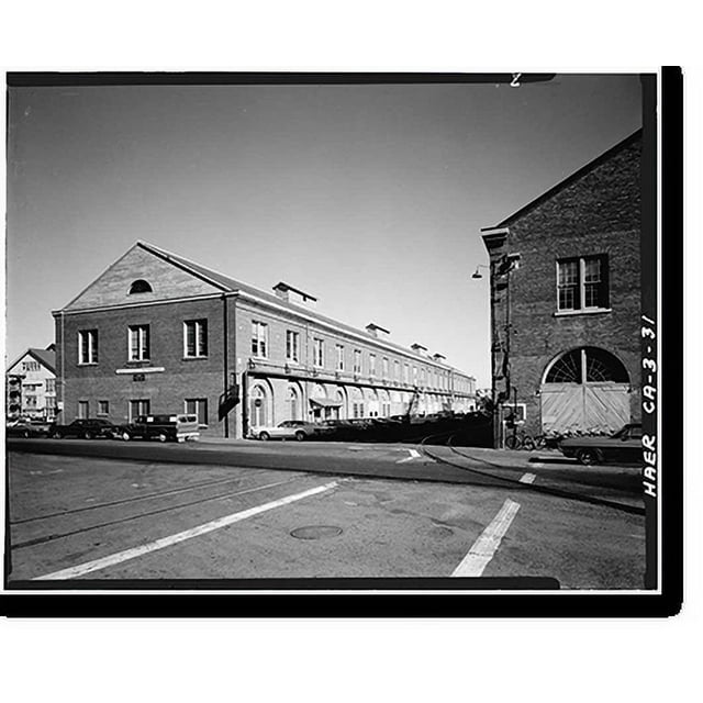 Historic Print, Mare Island Naval Shipyard, Sail Loft, Near State Highway No. 37, Vallejo