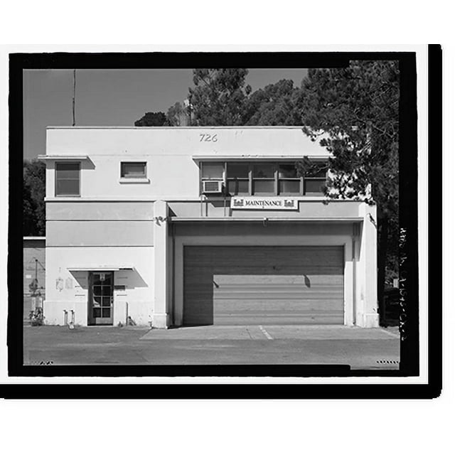 Historic Print, Mare Island Naval Shipyard, South Fire Station, Railroad Avenue near Eighteenth