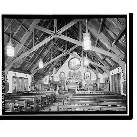 Historic Print, Mare Island Naval Shipyard, St. Peter's Chapel, Walnut Street & Cedar Parkway, Vallejo, Solano County, CA - 17, 16" x 20"
