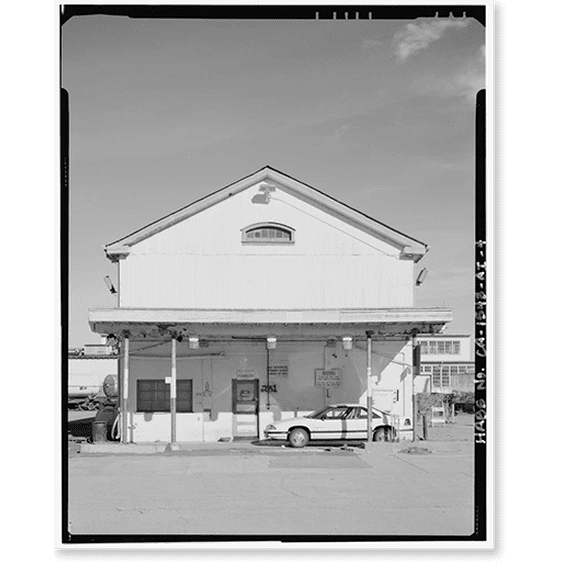 Historic Print, Mare Island Naval Shipyard, Transportation Building & Gas Station, Third Street, south side between Walnut Avenue & Cedar Avenue, Vallejo, Solano County, CA - 4, 16" x 20"