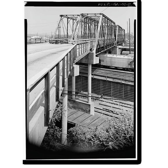 Historic Print, Marietta Road Bridge, Marietta Road, Spanning Inman Railroad Yards, Atlanta, Fulton County, GA - 12, 18" x 24"