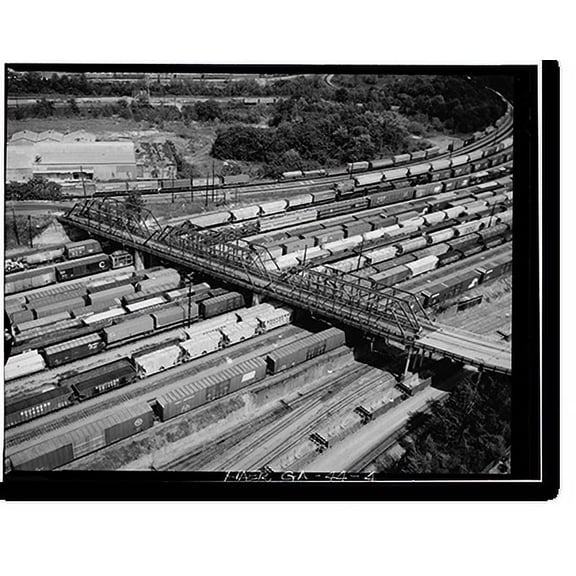 Historic Print, Marietta Road Bridge, Marietta Road, Spanning Inman Railroad Yards, Atlanta, Fulton County, GA - 4, 16" x 20"