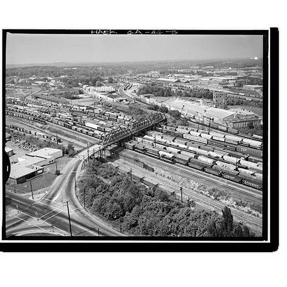 Historic Print, Marietta Road Bridge, Marietta Road, Spanning Inman Railroad Yards, Atlanta, Fulton County, GA - 5, 16" x 20"