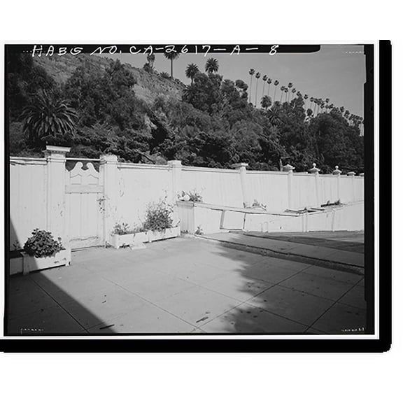Historic Print, Marion Davies Estate, Fence & Bulkhead, 415 Pacific Coast Highway, Santa Monica, Los Angeles County, CA - 8, 16" x 20"
