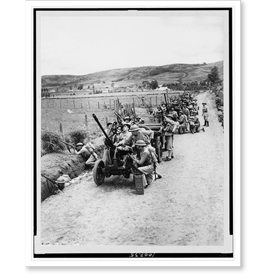 Historic Print, Mariscal Sucre artillery unit, 16" x 20"