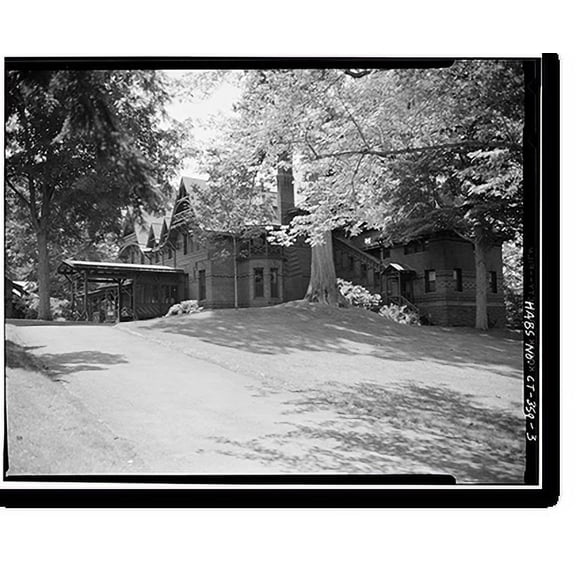 Historic Print, Mark Twain House, 351 Farmington Avenue (corrected from original add, Hartford, Hartford County, CT - 3, 16" x 20"