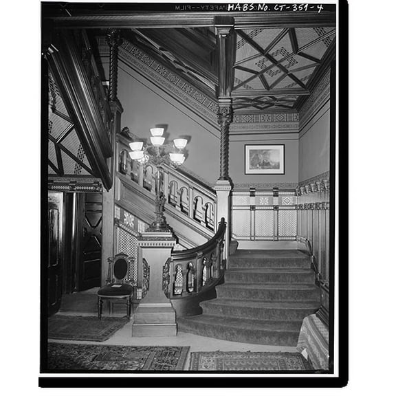 Historic Print, Mark Twain House, 351 Farmington Avenue (corrected from original add, Hartford, Hartford County, CT - 4, 18" x 24"