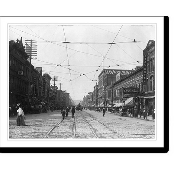 Historic Print, Market Square, Chattanooga, Tenn., 18" x 24"