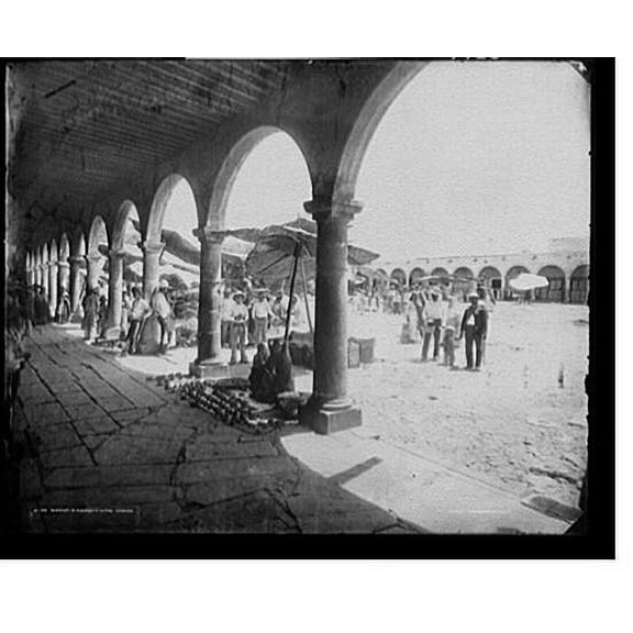 Historic Print, Market in Aguascalientes, Mexico - 4, 16" x 20"
