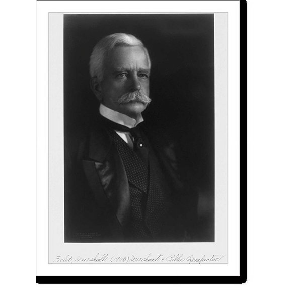 Historic Print, [Marshall Field, 1835-1906, bust portrait, facing right], 18" x 24"