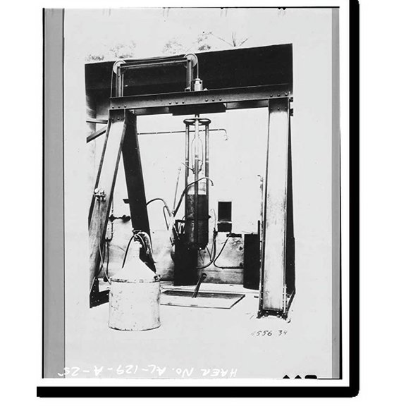 Historic Print, Marshall Space Flight Center, Redstone Rocket (Missile) Test Stand, Dodd Road, Huntsville vicinity, Madison County, AL - 25, 18" x 24"