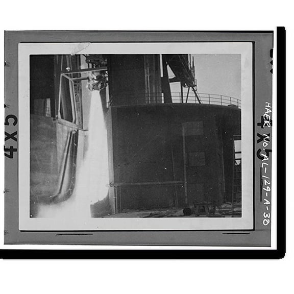 Historic Print, Marshall Space Flight Center, Redstone Rocket (Missile) Test Stand, Dodd Road, Huntsville vicinity, Madison County, AL - 30, 16" x 20"