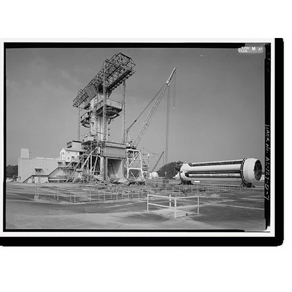 Historic Print, Marshall Space Flight Center, Saturn Propulsion & Structural Test Facility, East Test Area, Huntsville vicinity, Madison County, AL, 16" x 20"
