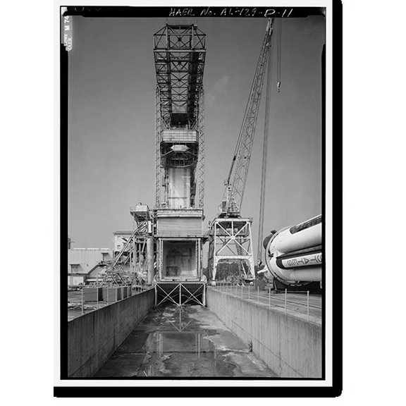 Historic Print, Marshall Space Flight Center, Saturn Propulsion & Structural Test Facility, East Test Area, Huntsville vicinity, Madison County, AL - 5, 18" x 24"