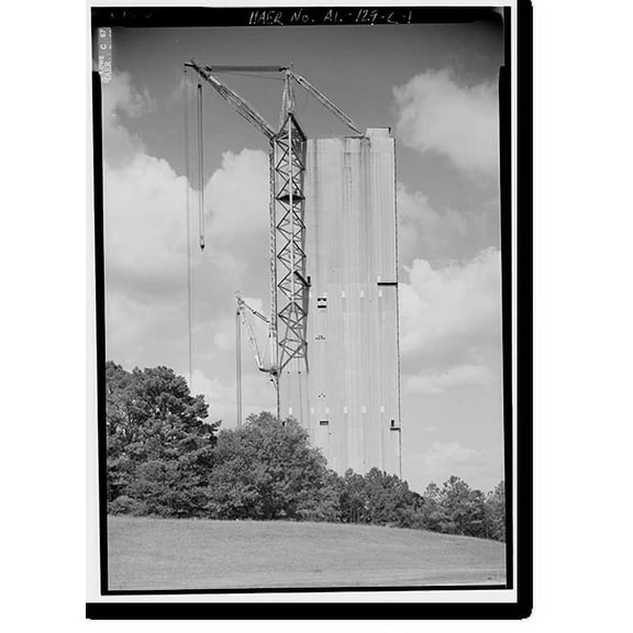 Historic Print, Marshall Space Flight Center, Saturn V Dynamic Test Facility, East Test Area, Huntsville vicinity, Madison County, AL, 18" x 24"