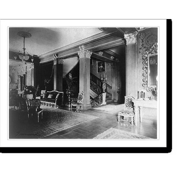 Historic Print, Mary Scott Townsend House, Wash., D.C.: Lobby, 18" x 24"