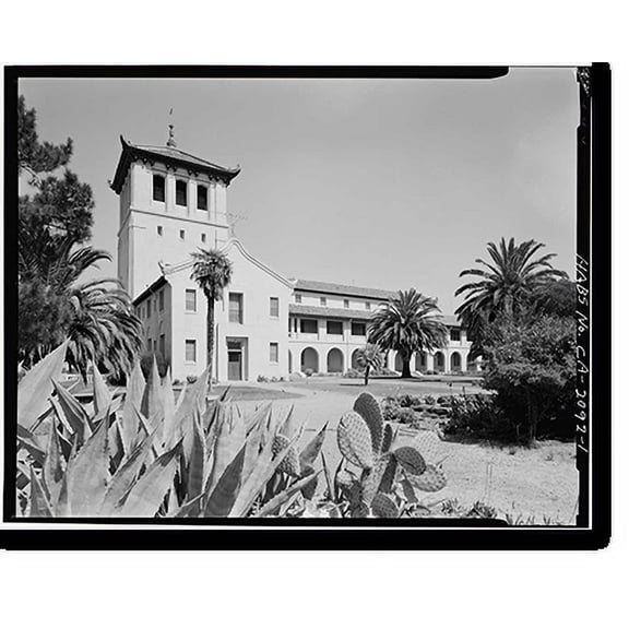 Historic Print, Maryknoll Seminary, 23000 Cristo Rey Drive, Cupertino, Santa Clara County, CA, 16" x 20"