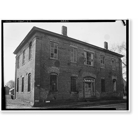 Historic Print, Masonic Hall, Second & Church Streets, Benton, Lowndes County, AL, 16" x 20"