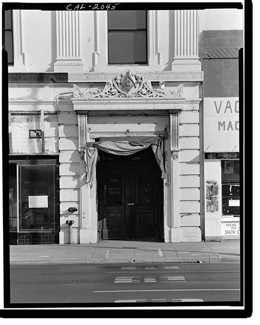 Historic Print, Masonic Temple, 262272 South First Street, San Jose