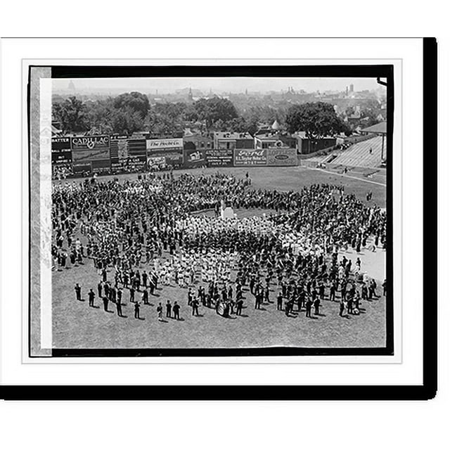 Historic Print, Masses bands at American League Ball Park, 6/7/23, 16