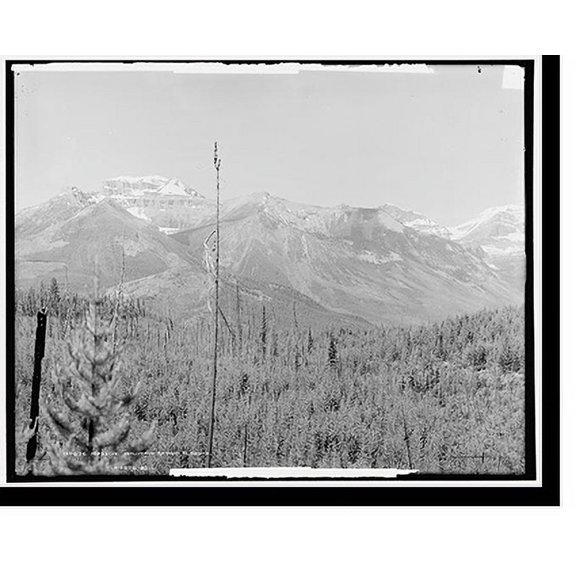 Historic Print, Massive mountain range, Alberta - 2, 18" x 24"