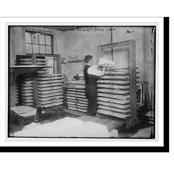 Historic Print, Matilda Ziegler Mag. For Blind: Drying leaves, 18" x 24"