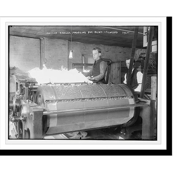 Historic Print, Matilda Ziegler Mag. For Blind: Printing, 16" x 20"