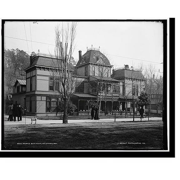 Historic Print, Maurice Bath House, Hot Springs, Ark., 18" x 24"