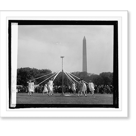 Historic Print, May pole dance on eclipse, [5/1/25], 16" x 20"