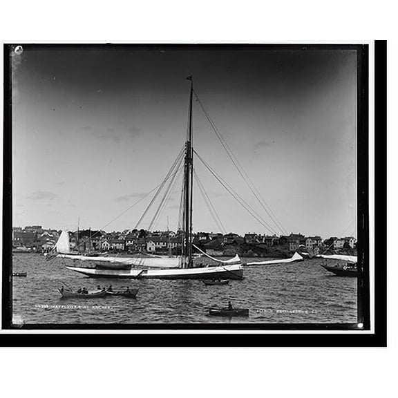 Historic Print, Mayflower at anchor, 16" x 20"