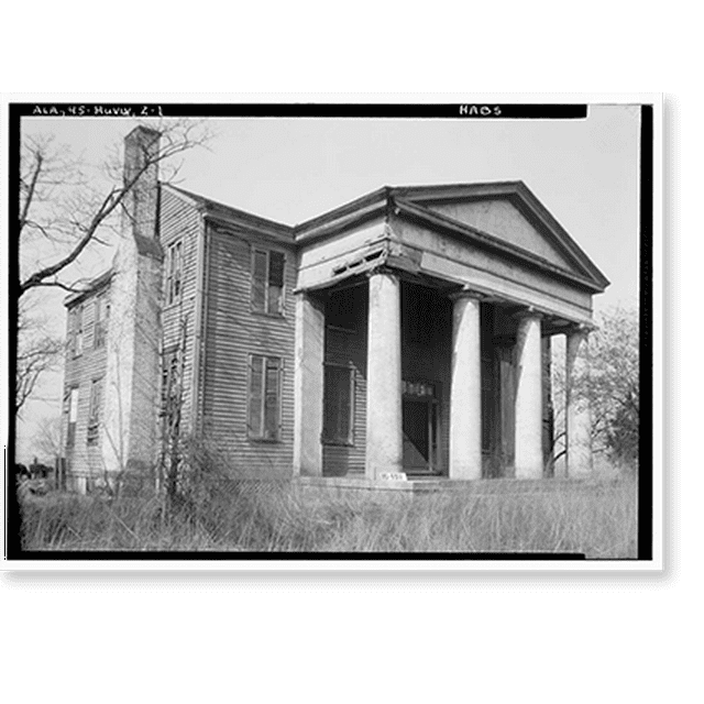 Historic Print, McCracken House, Meridian Pike, Huntsville vicinity