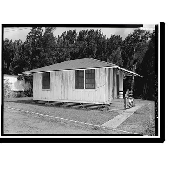 Historic Print, McVeigh Home, Cottage No. 2, Moloka'i Island, Kalaupapa, Kalawao County, HI, 18" x 24"
