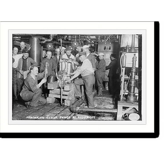 Historic Print, Measuring engine power by electricity, 18" x 24"