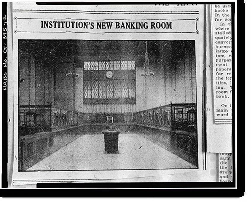 Historic Print, Mechanics Savings Bank Building, 80 Pearl Street