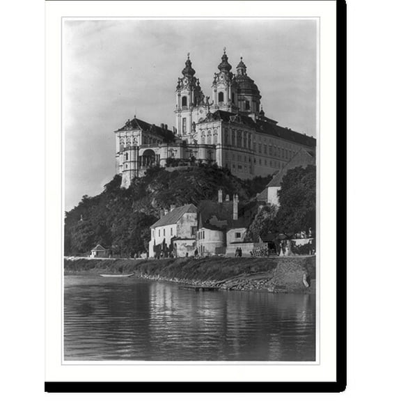Historic Print, [Melk Abbey on the Danube River, Austria], 16" x 20"
